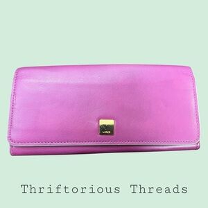 Lodis Magenta Leather Wallet
